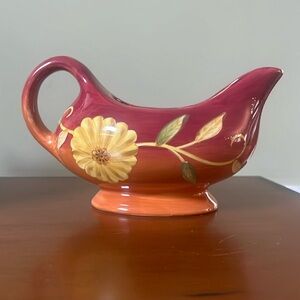 Gates Ware by Laurie Gates Ceramic Fall Autumn Vine Gravy Sauce Boat